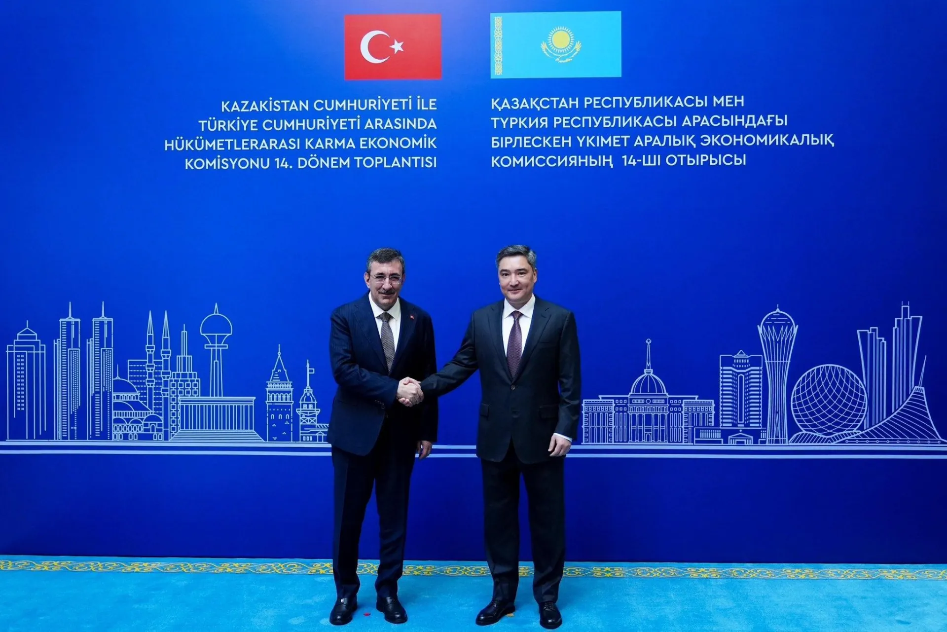Cumhurbaşkanı Yardımcısı Yılmaz, Kazakistan Başbakanı Bektenov ile görüştü