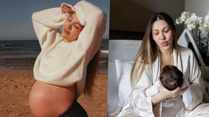 Merak edilen kare sonunda geldi: Taze anne Damla Altun bebeğinin yüzünü ilk kez paylaştı!